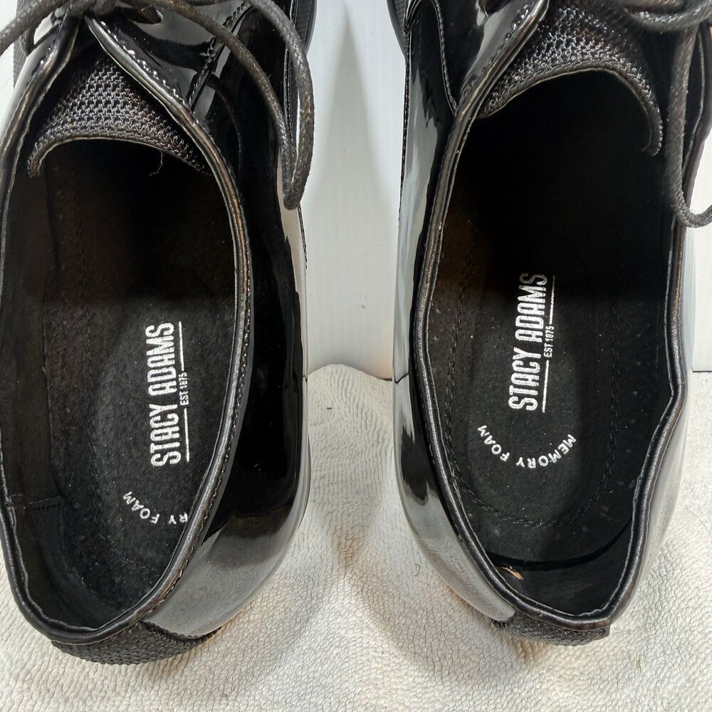 Stacy Adams Pharoah Cap Toe Oxford Shoes Wedding Prom Black Size 14 Wide - Picture 5 of 8